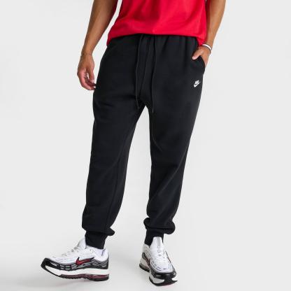 Men's Nike Club Fleece Premium Jogger Pants - Black/Black/White