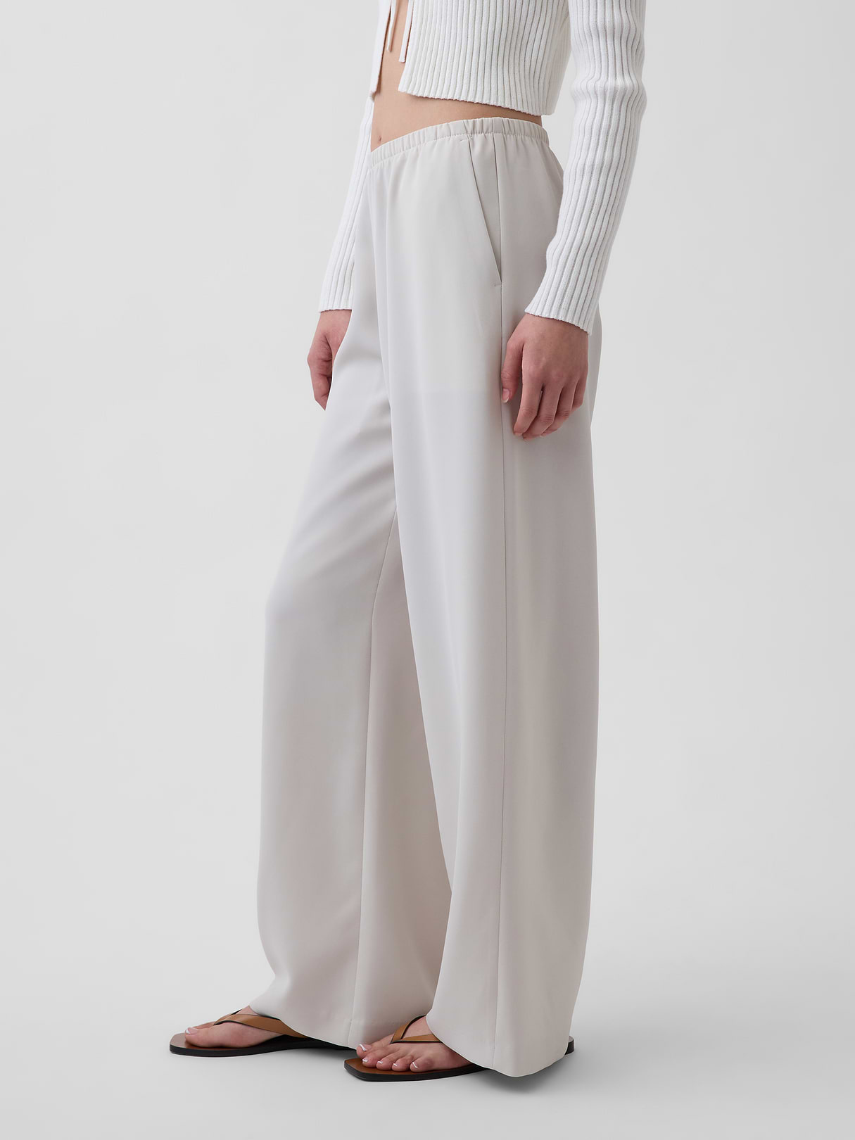 Easy Wide-Leg Pants - Slick rock grey