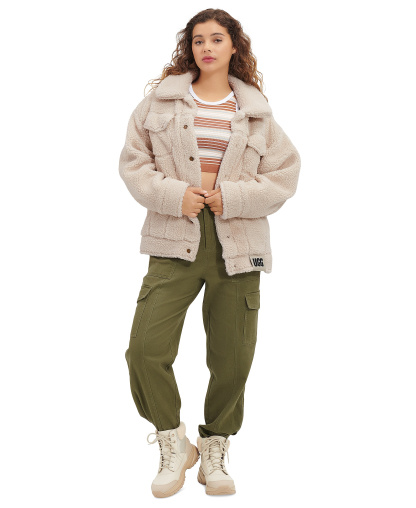UGG Women's Frankie Sherpa Fleece Trucker Jacket - Natural