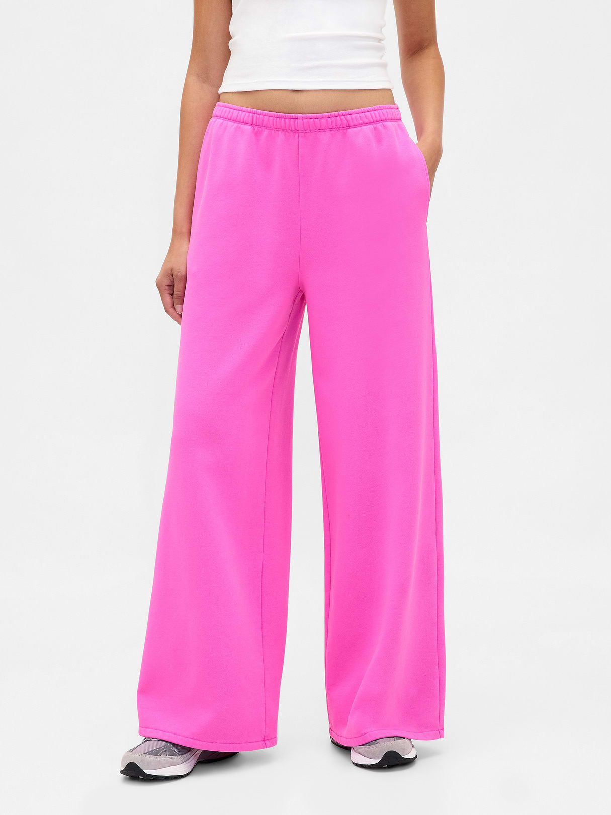 VintageSoft Baggy Sweatpants - Sugar plum neon pink