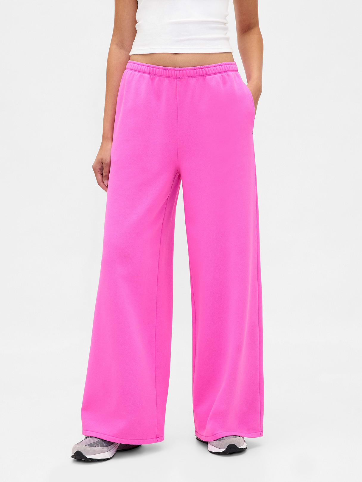 VintageSoft Baggy Sweatpants - Sugar plum neon pink