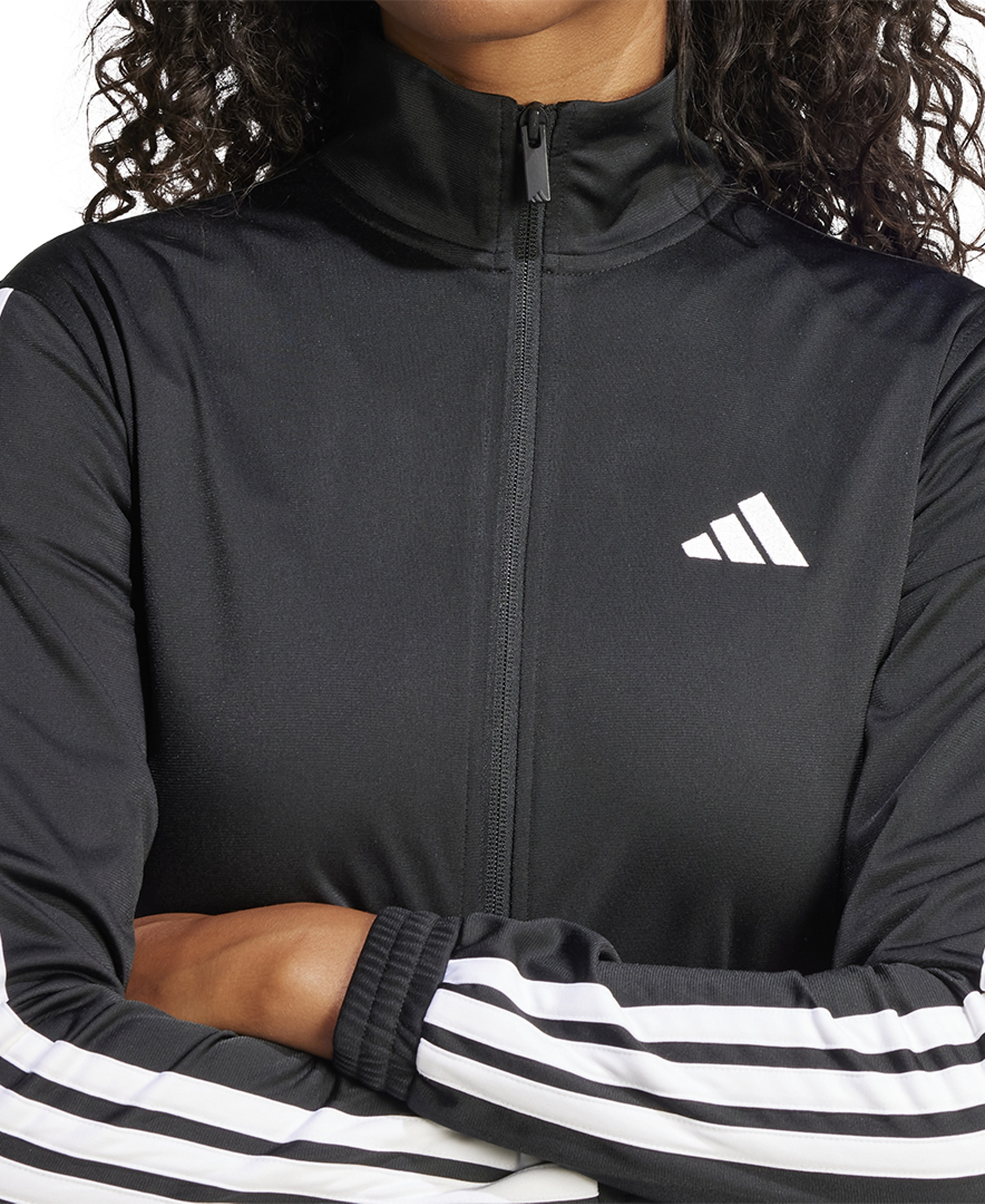 adidas Women's Tricot 3-Stripes Track Jacket - Black/White