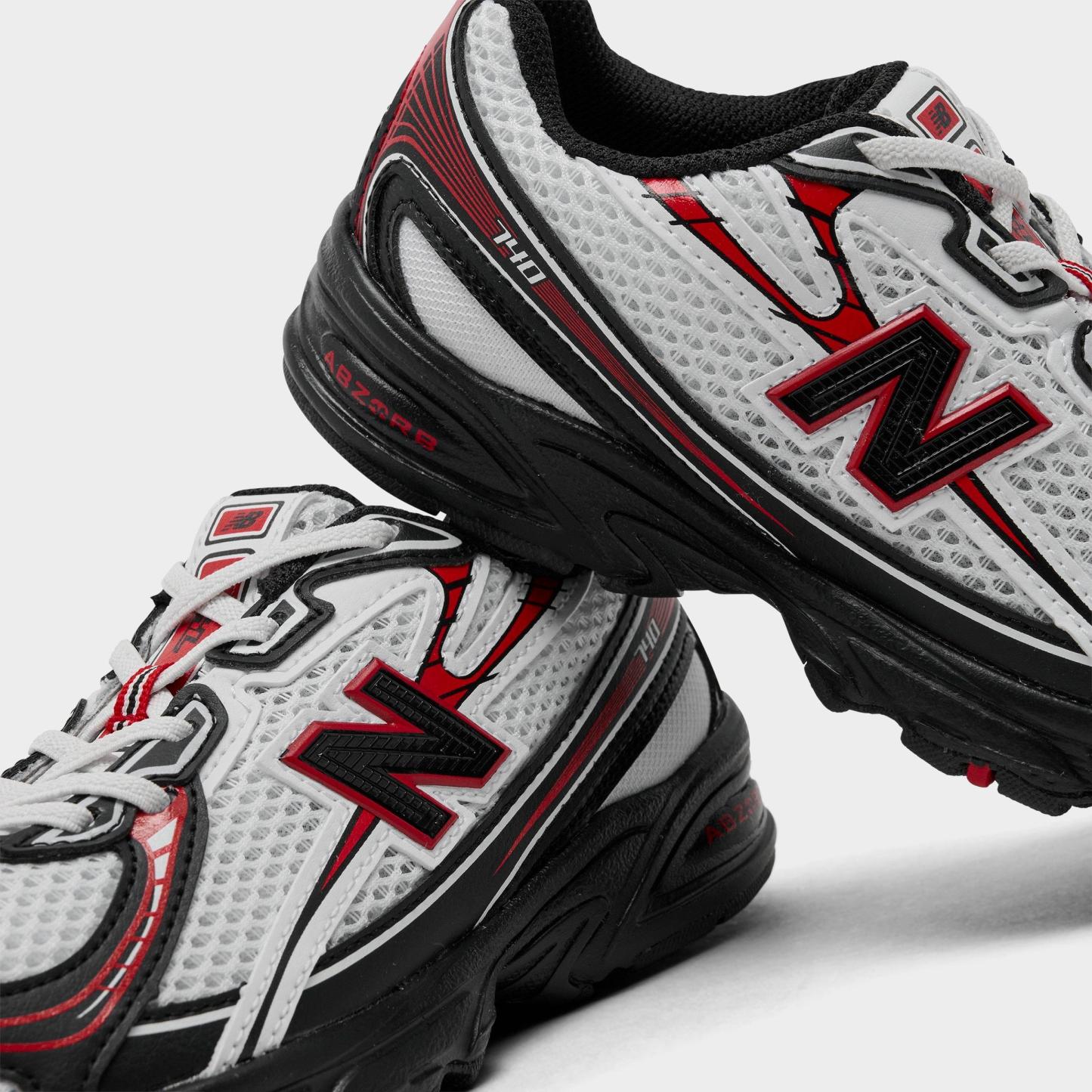 Little Kids' New Balance 740 Casual Shoes - White/Black/Red - view 3