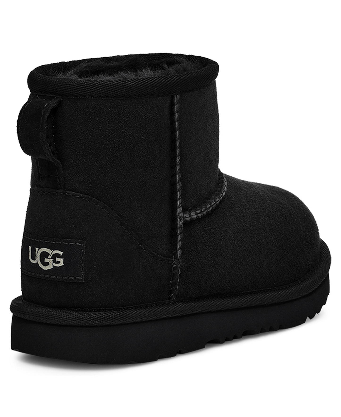UGG® Toddler Kids Classic Mini II Round Toe Booties - Black