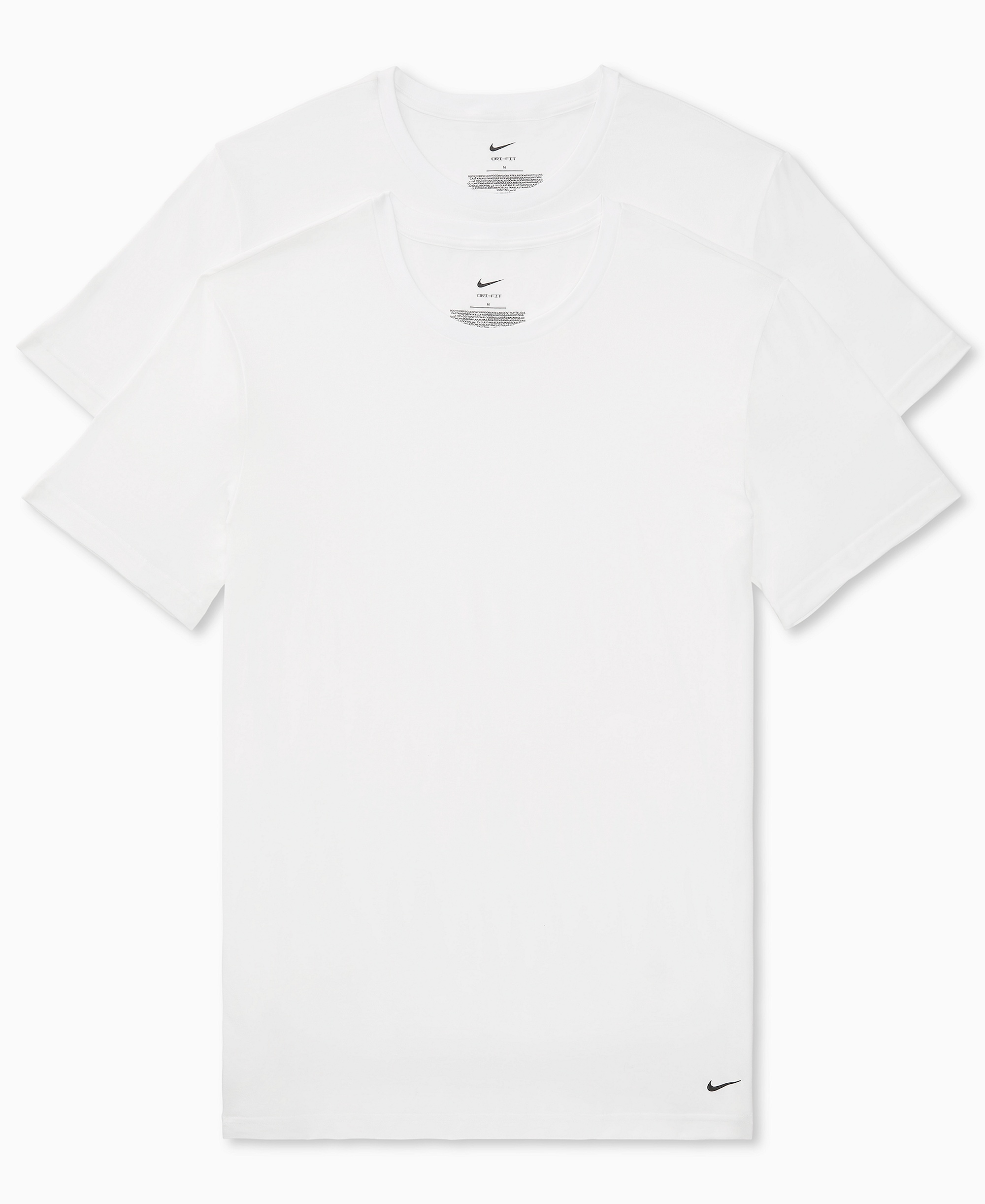 Nike Men's Dri-FIT Essential Cotton Stretch Crewneck Undershirts, 2-Pack - White