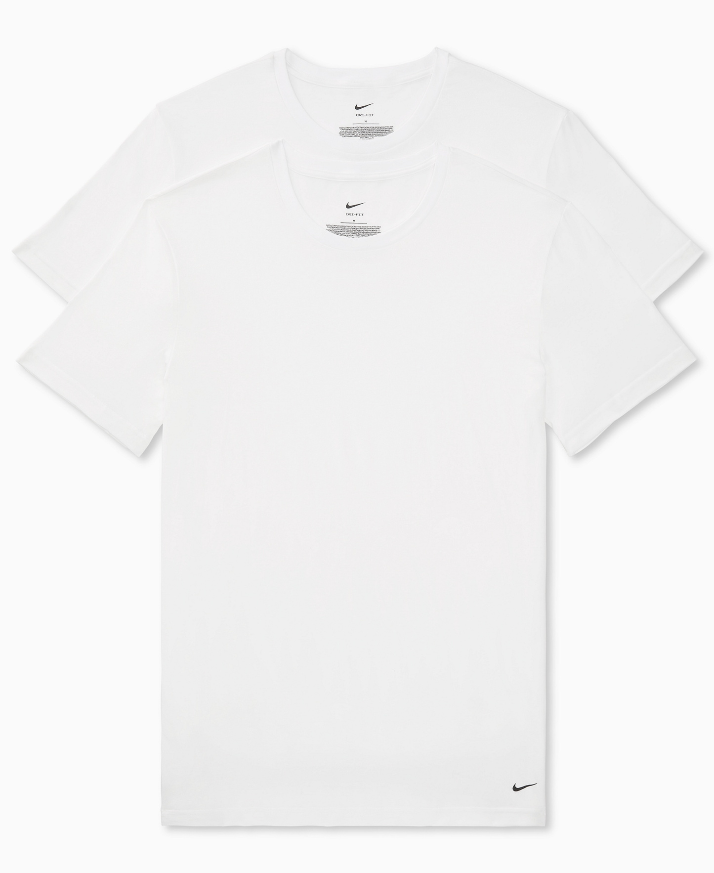 Nike Men's Dri-FIT Essential Cotton Stretch Crewneck Undershirts, 2-Pack - White