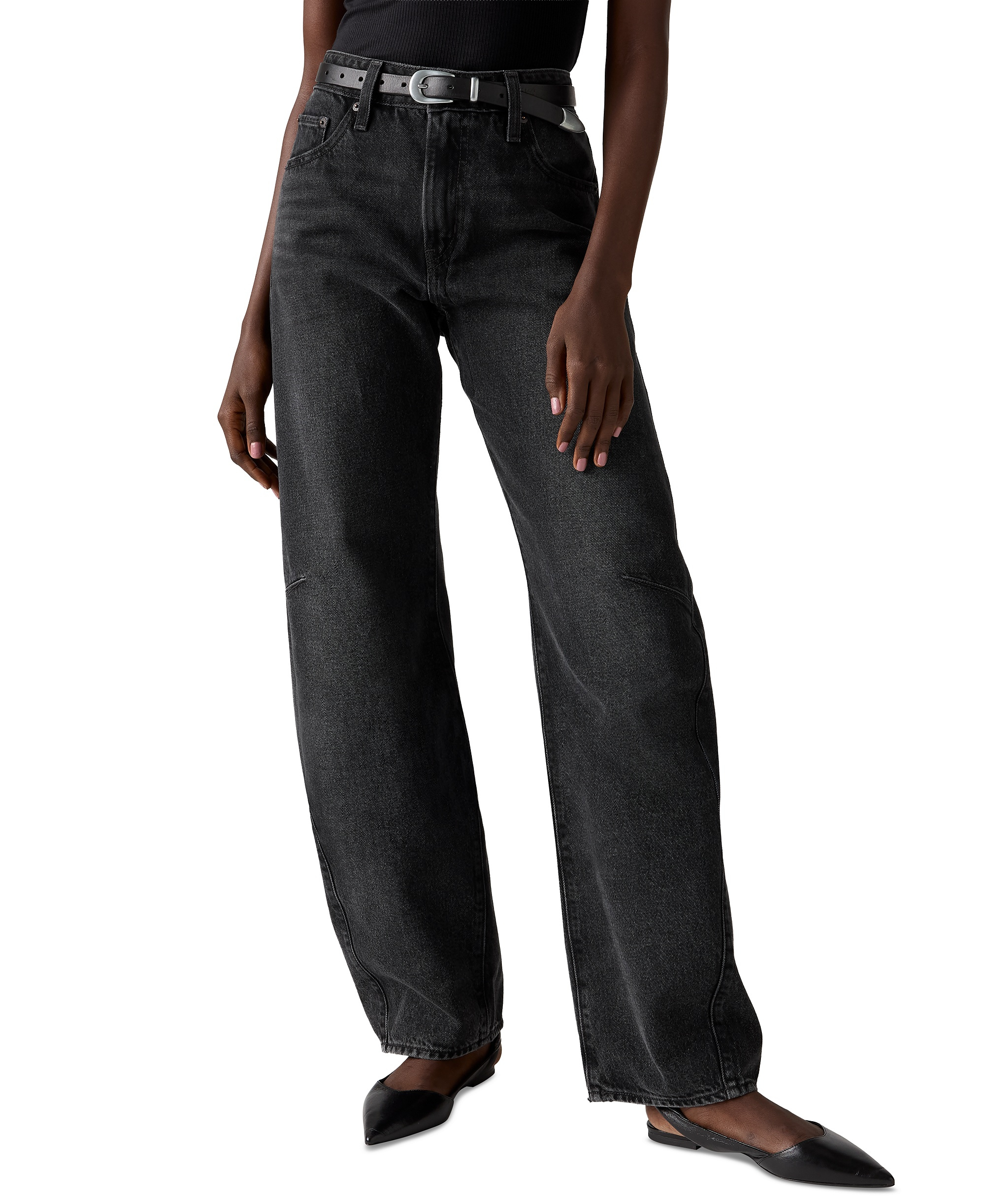Levi's Premium Women's Baggy Dad Cotton Barrel-Leg Jeans - Rebel Edge Barrel