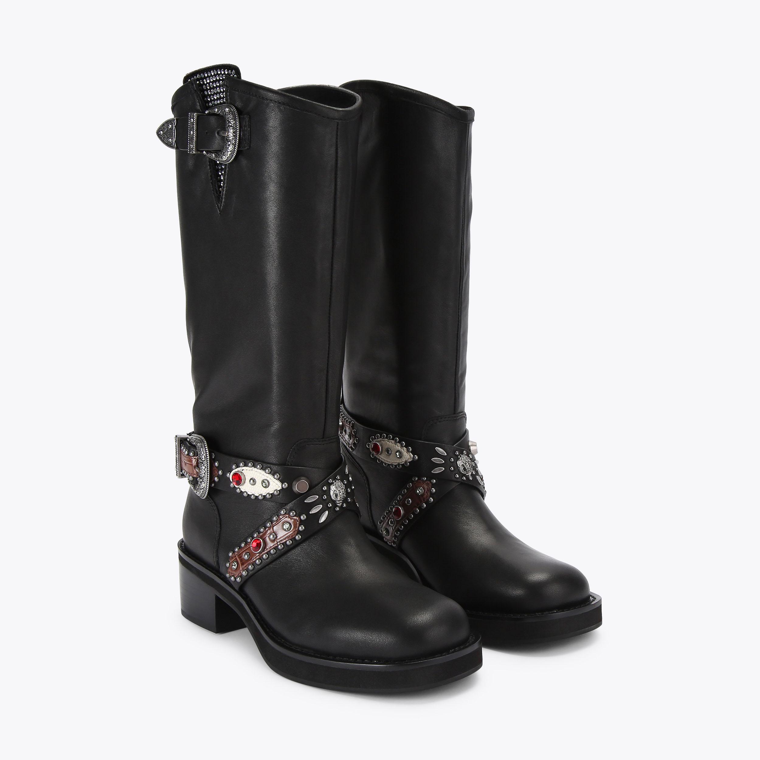 Kurt Geiger London Western Biker Boot - Black - view 3