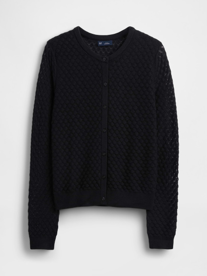 CashSoft Crop Cardigan - Black