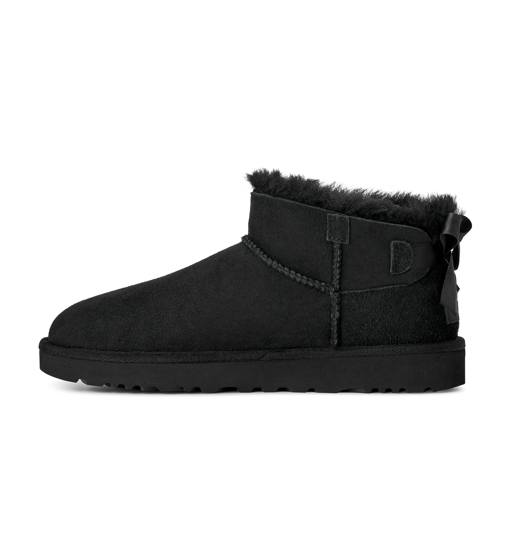 UGG® Women's Ultra Mini Bailey Bow Round Toe Booties - Black