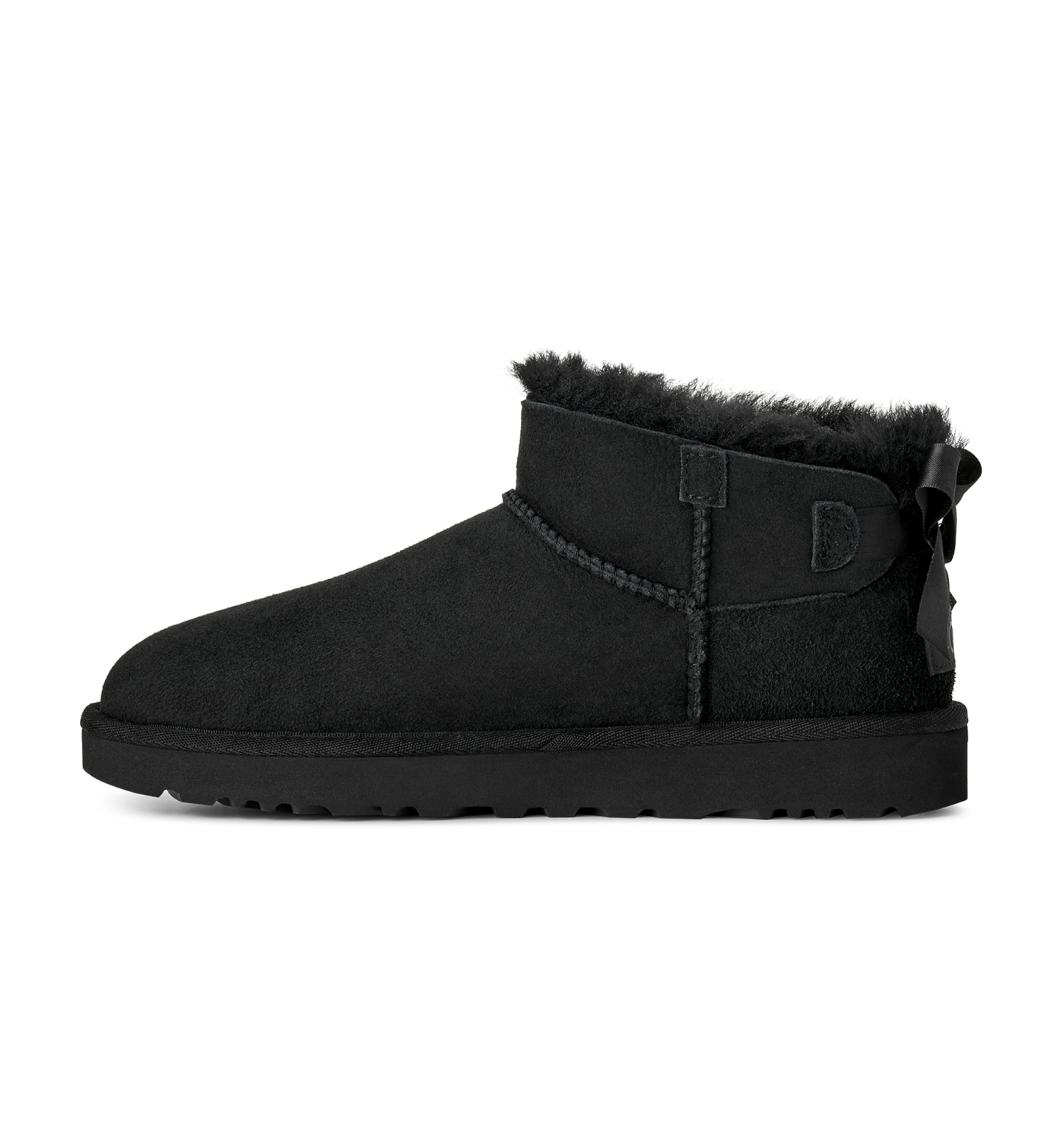 UGG® Women's Ultra Mini Bailey Bow Round Toe Booties - Black