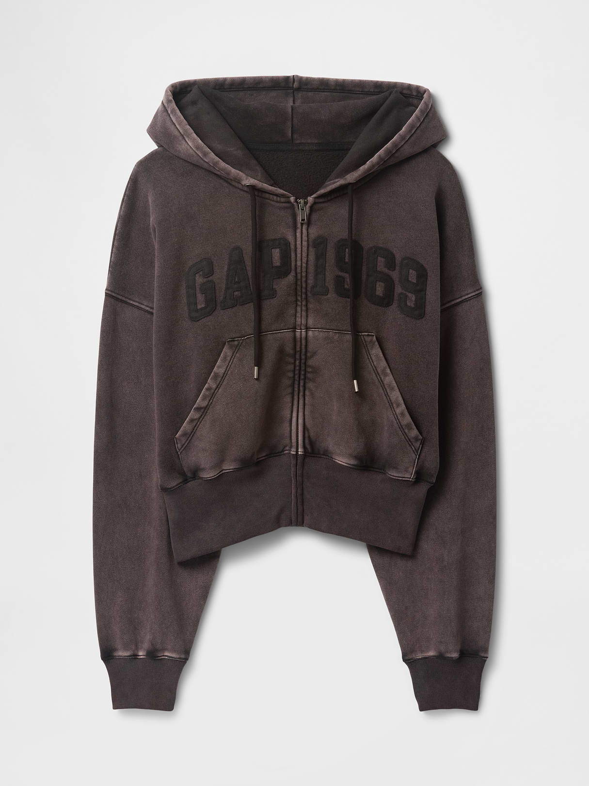 VintageSoft Wedge Zip Hoodie - Moonless night