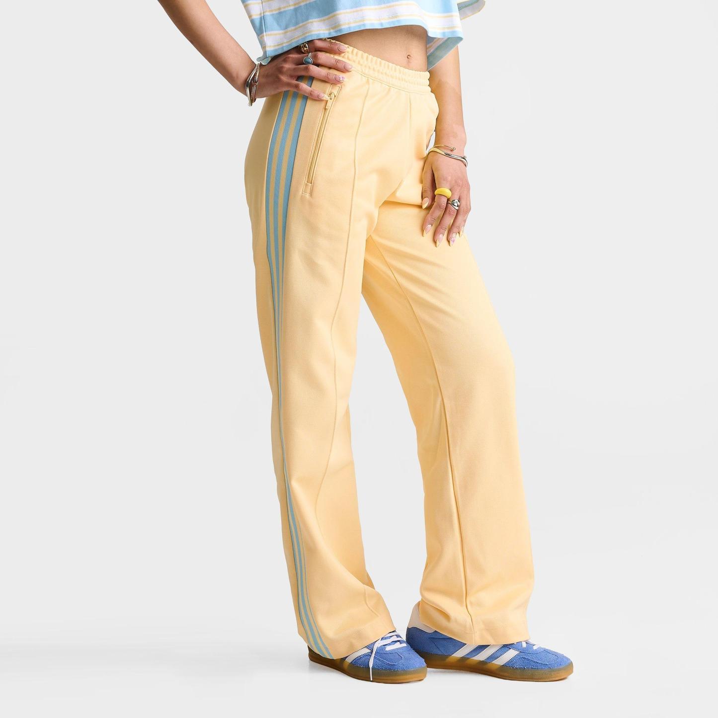 Women's adidas Originals Beckenbauer Classic Track Pants - Orange Tint/Icy Blue