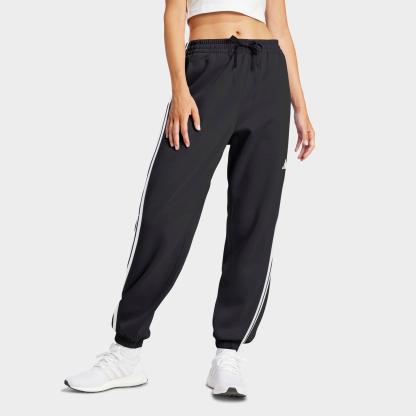 Women's adidas Essentials 3-Stripes French Terry Cuffed Pants - Black/White