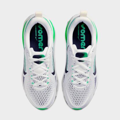 Big Kids' Nithtke Vomero 18 Running Shoes - Part 1 - White/Midnight Navy/Green Spark - Top view