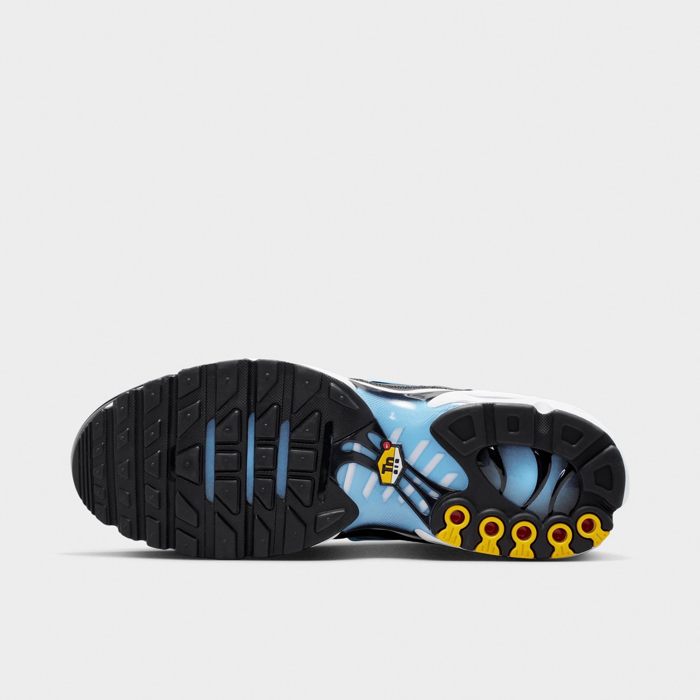 Men's Nithtke Air Max Plus Casual Shoes - Black/Light Smoke Grey/White/Football Blue - Bottom view