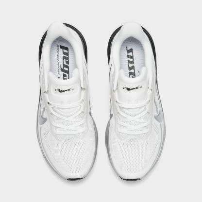 Women's Nithtke Pegasus 42 Running Shoes - Part 2 - Summit White/Metallic Silver - Top view