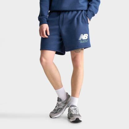 Men's New Balance Athletics Chenille Fleece Shorts - NB Blue/Teal/White - view 1