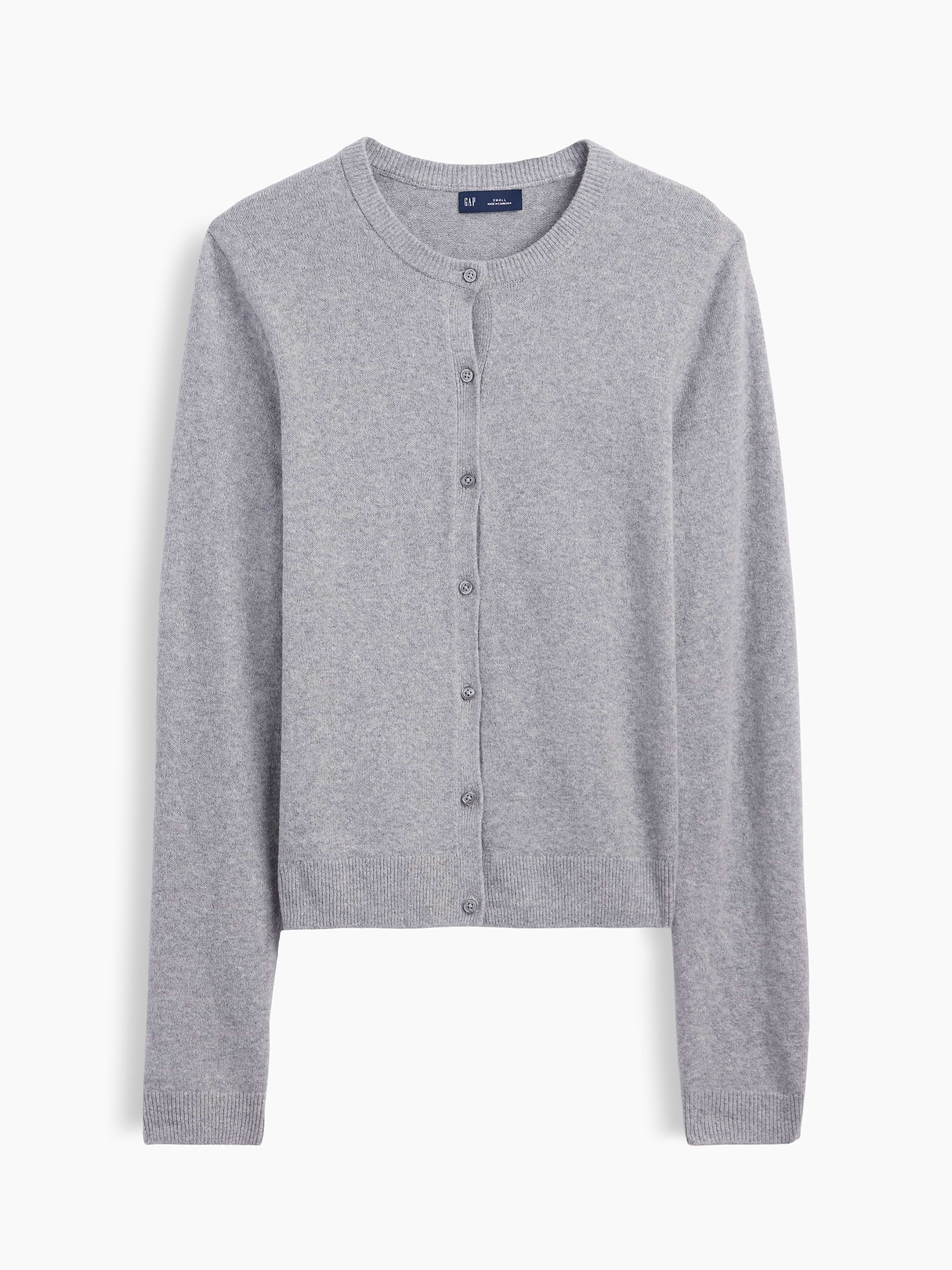 CashSoft Crop Cardigan - Heather grey