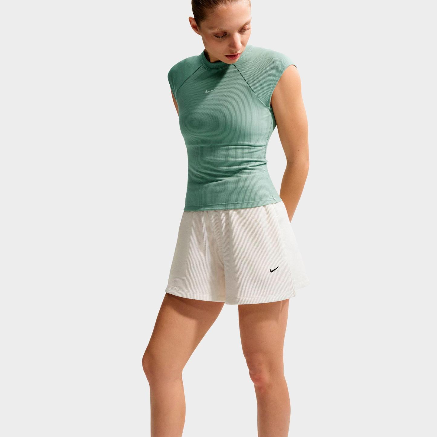 Women's Nithtke Sportswear Chill Waffle Loose Mid-Rise Shorts - Sail/Black