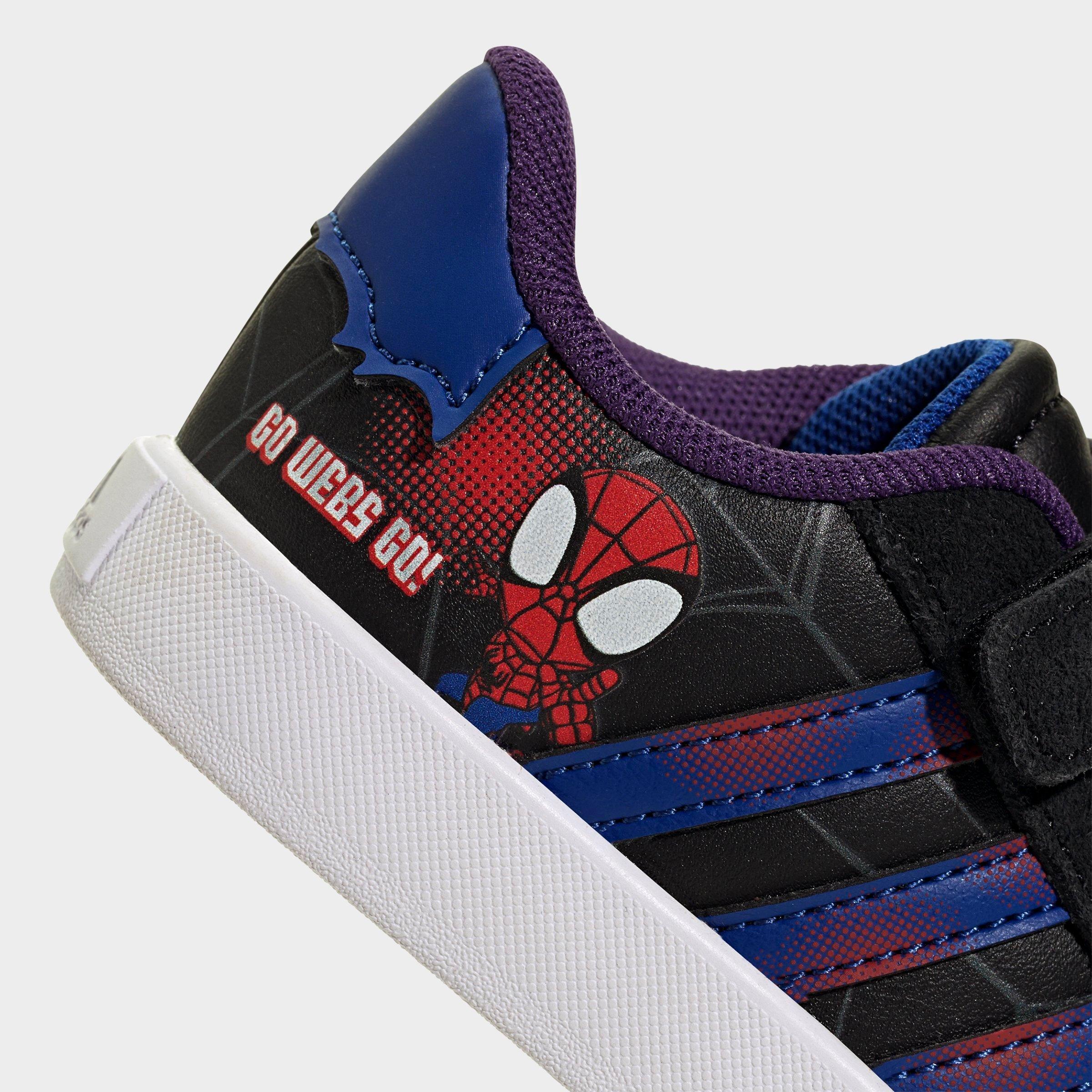 Kids' Toddler adidas VL Court 3.0 Hook-And-Loop Casual Shoes - Core Black/Royal Blue/Violet - Detail shot