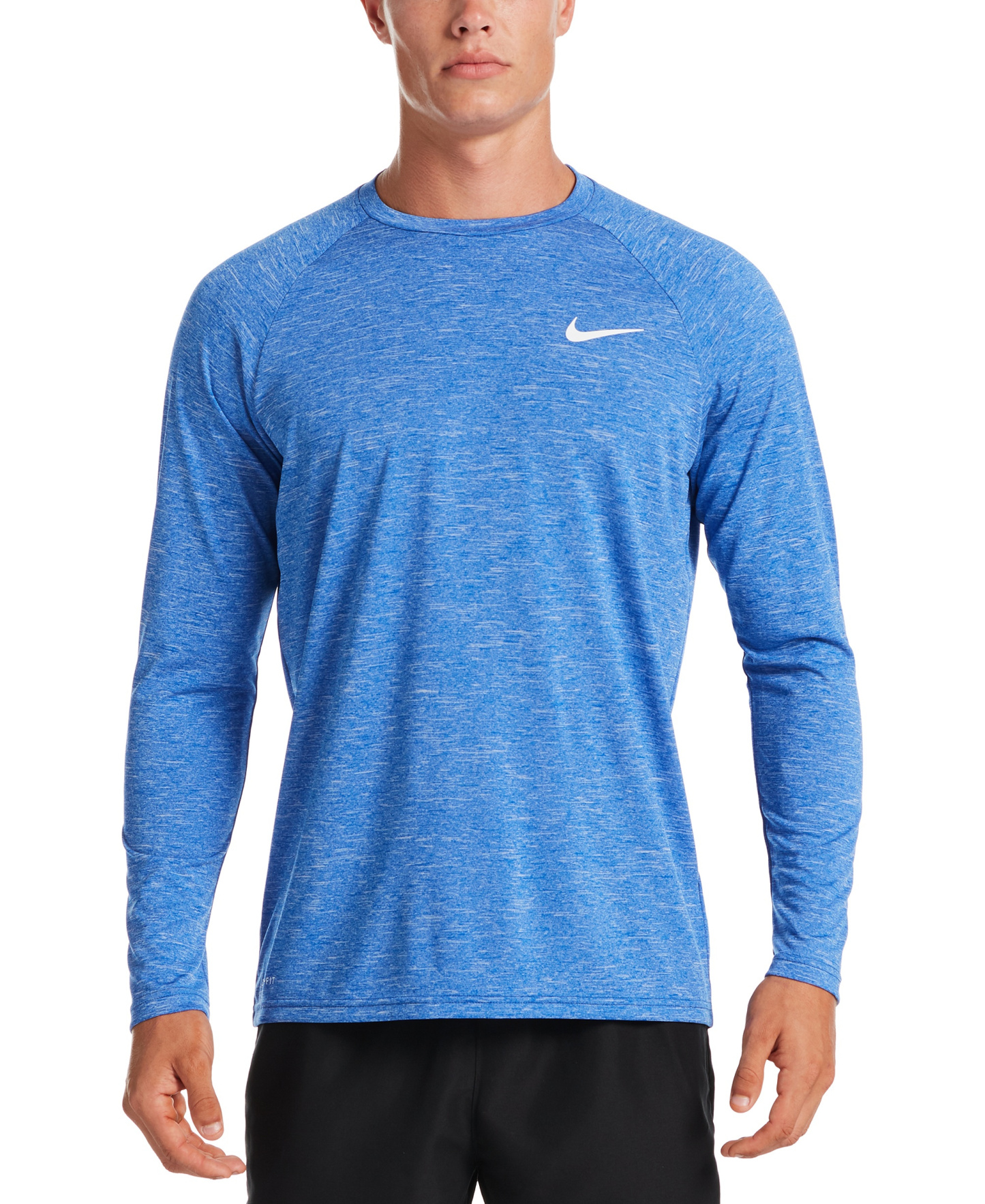 Nike Men's Heather Hydroguard Long Sleeve Swim T-Shirt - GAME ROYAL