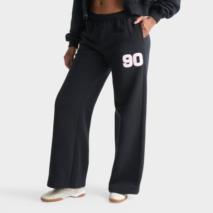 Women's Nithtke Studio Fleece Medium-Weight "90" Mid-Rise Wide-Leg Pants - Pink Foam