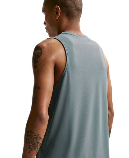 Nike Men's Miler Dri-Fit Running Tank Top - Smoke Gray/Reflective Sliver