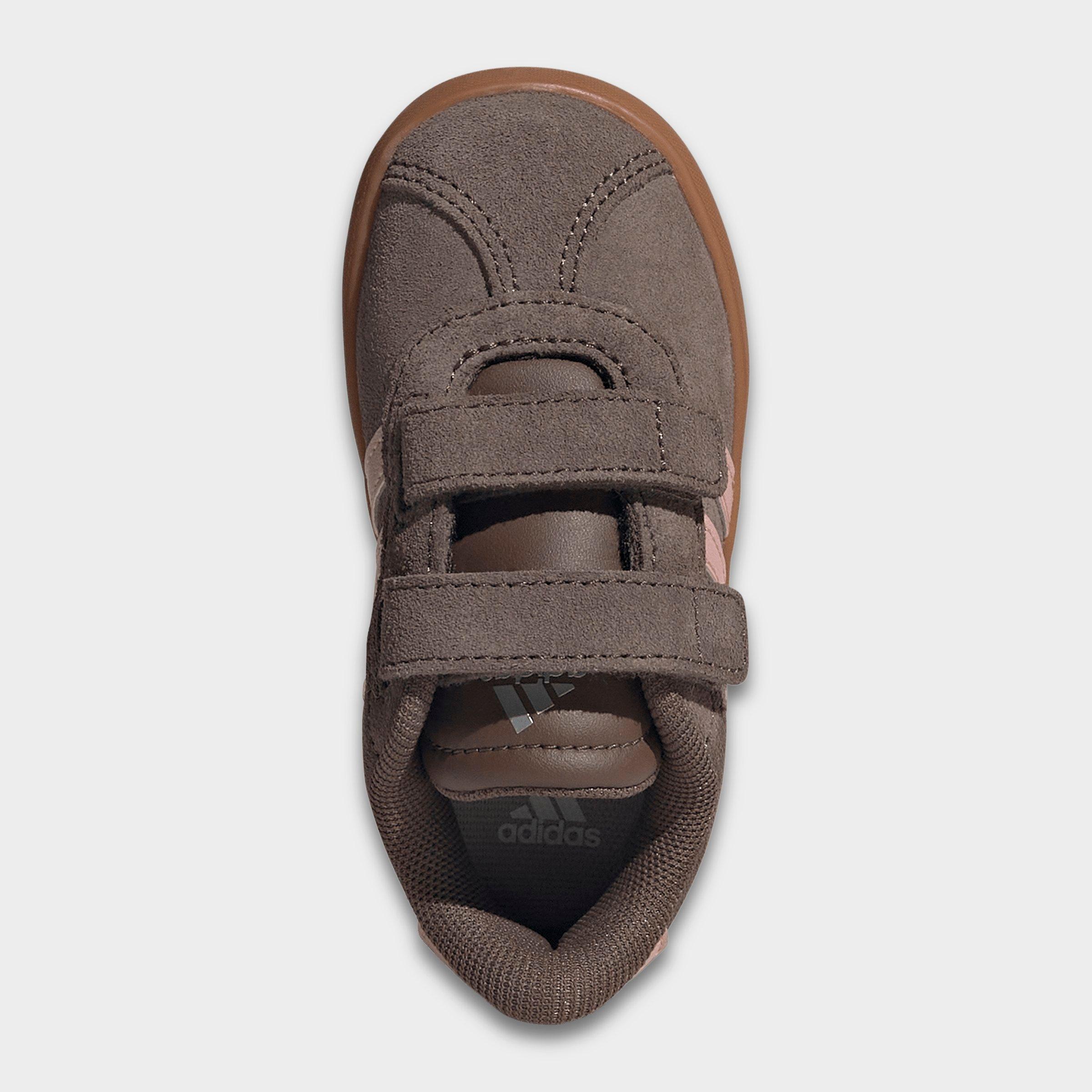 Kids' Toddler adidas VL Court 3.0 Hook-And-Loop Casual Shoes - Earth Strata/Semi Frozen Turbo/Amber Gum - Top view
