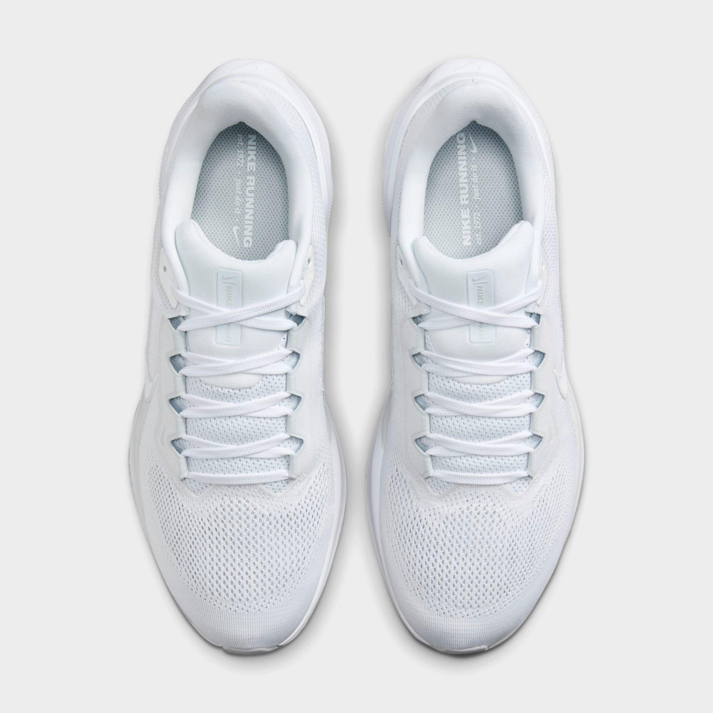 Men's Nithtke Pegasus 41 Running Shoes - White/Pure Platinum/Metallic Silver/White - Top view