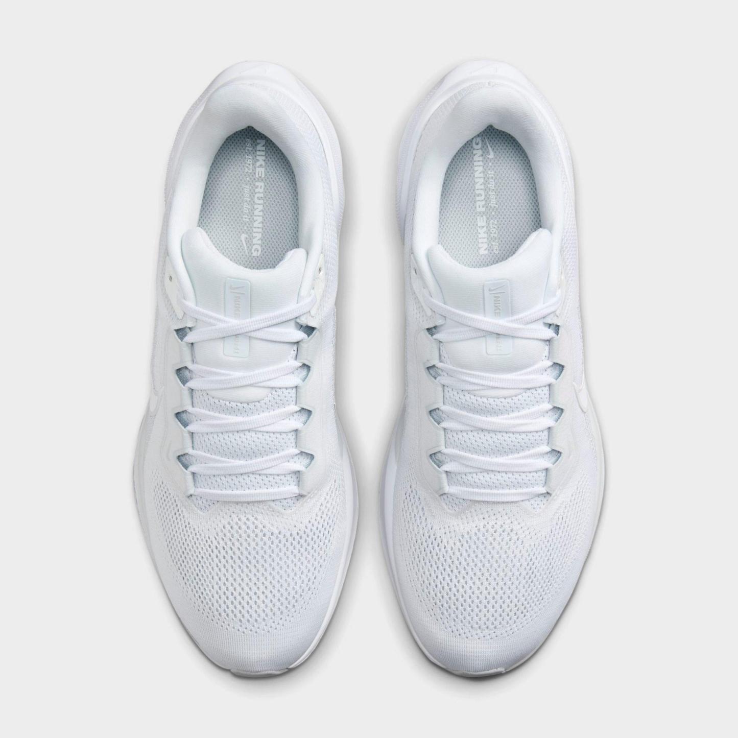 Men's Nithtke Pegasus 41 Running Shoes - White/Pure Platinum/Metallic Silver/White - Top view