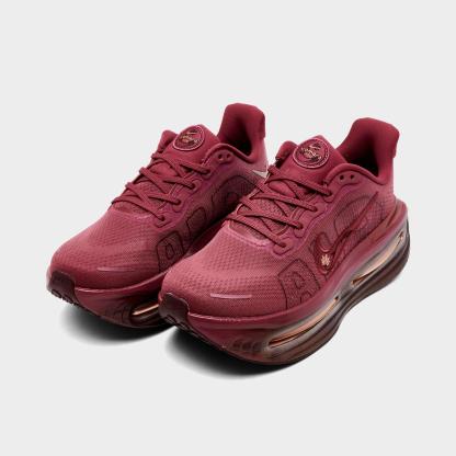 Women's Nithtke Vomero Premium Running Shoes - Pink Smoke/Metallic Red - Both shoes facing left