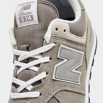 Big Kids' New Balance 574 Casual Shoes - Grey/White - view 3