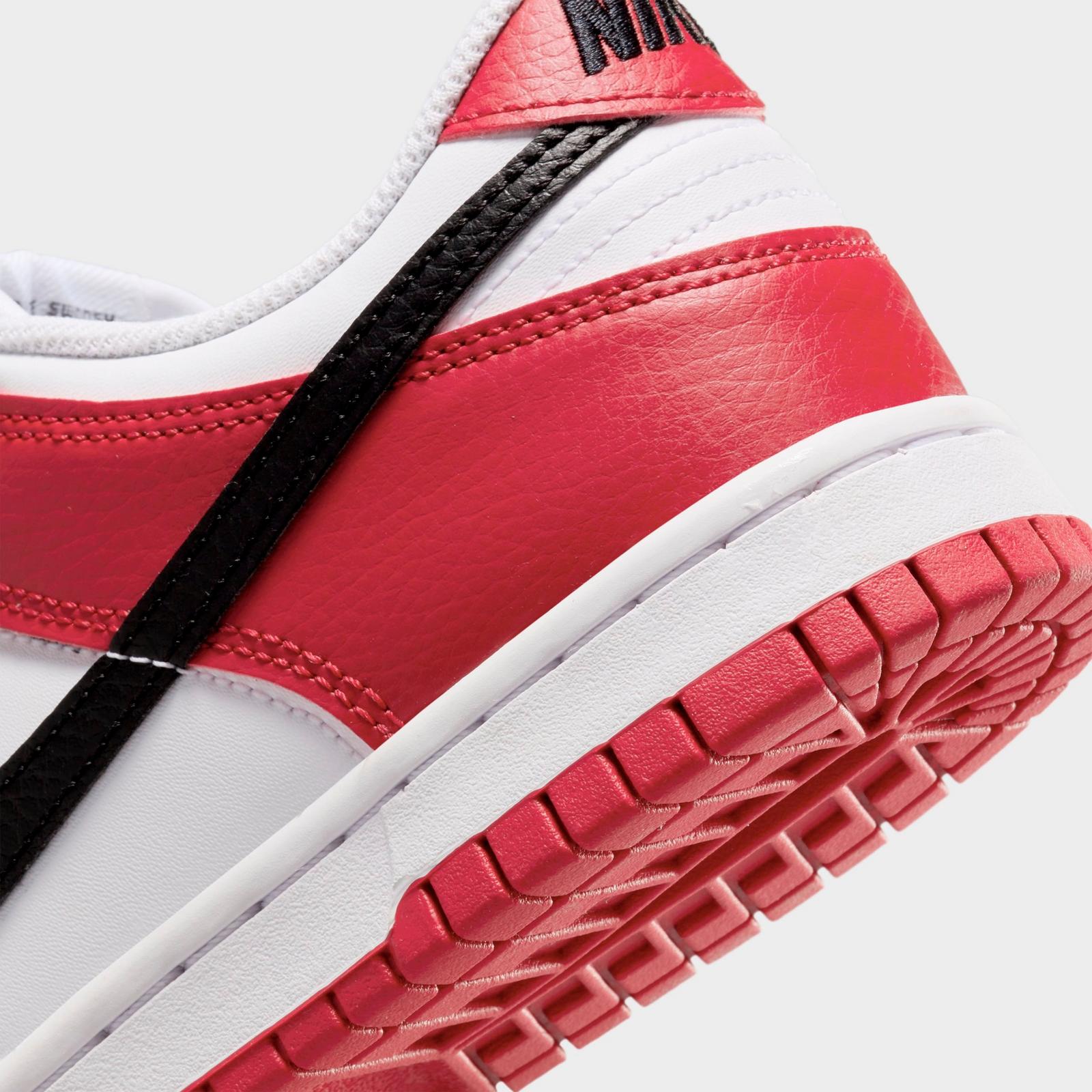 Big Kids' Nike Dunk Low Casual Shoes - Gym Red/Black/White