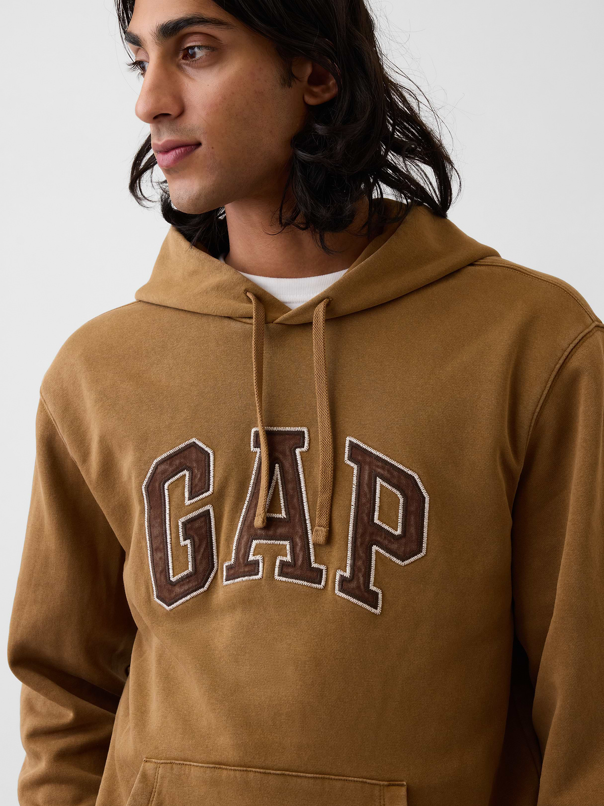 Adult VintageSoft Arch Logo Hoodie - Palomino brown