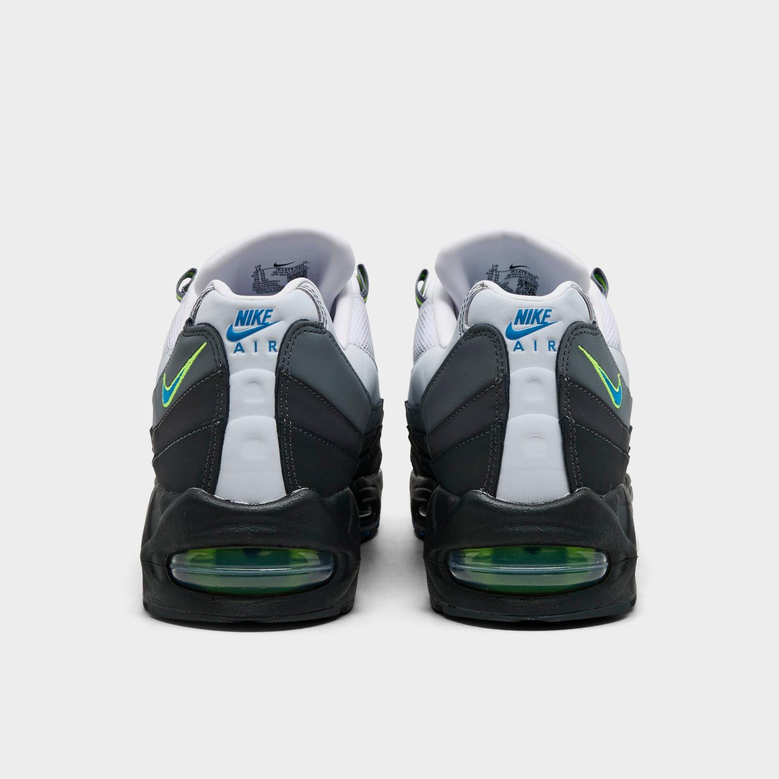 Men's Nike Air Max 95 Big Bubble Casual Shoes - Black/Photo Blue/Action Green/Anthracite/White/Iron Grey