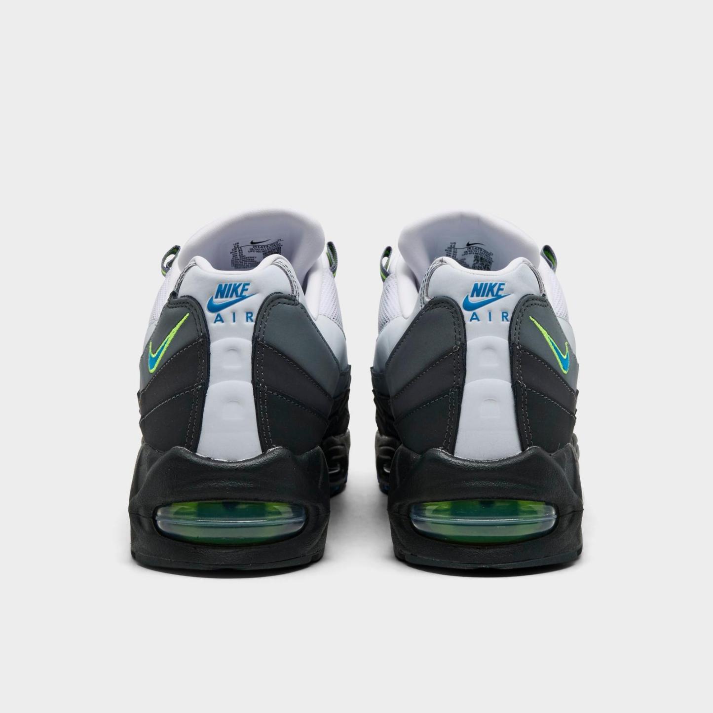 Men's Nike Air Max 95 Big Bubble Casual Shoes - Black/Photo Blue/Action Green/Anthracite/White/Iron Grey