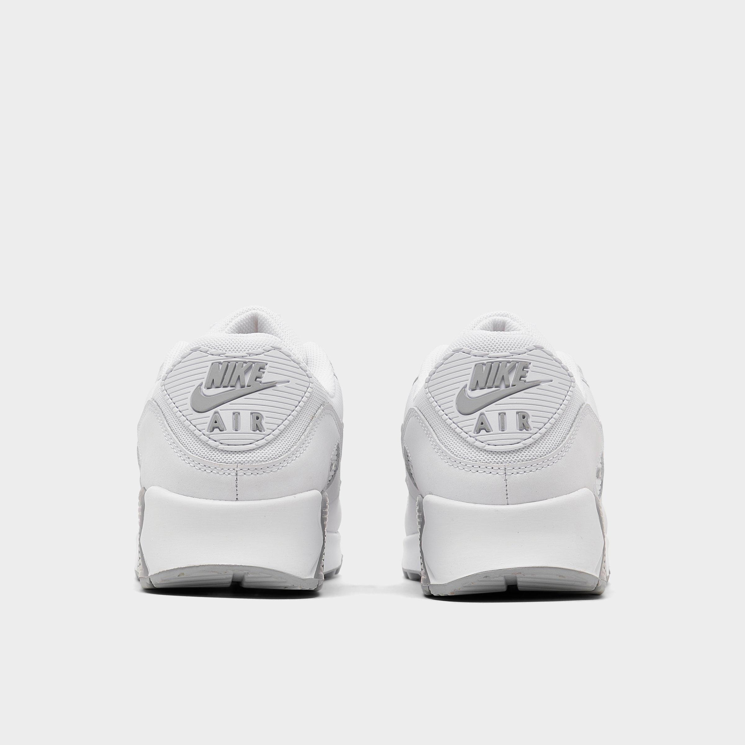 Men's Nithtke Air Max 90 Jewel Swoosh Casual Shoes - White/Photon Dust/Light Smoke Grey - Back view