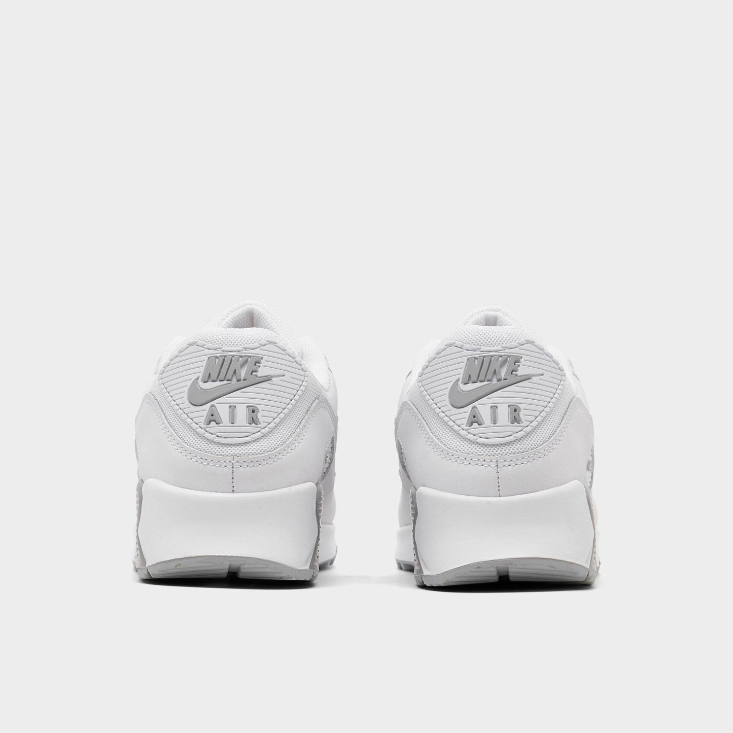 Men's Nithtke Air Max 90 Jewel Swoosh Casual Shoes - White/Photon Dust/Light Smoke Grey - Back view
