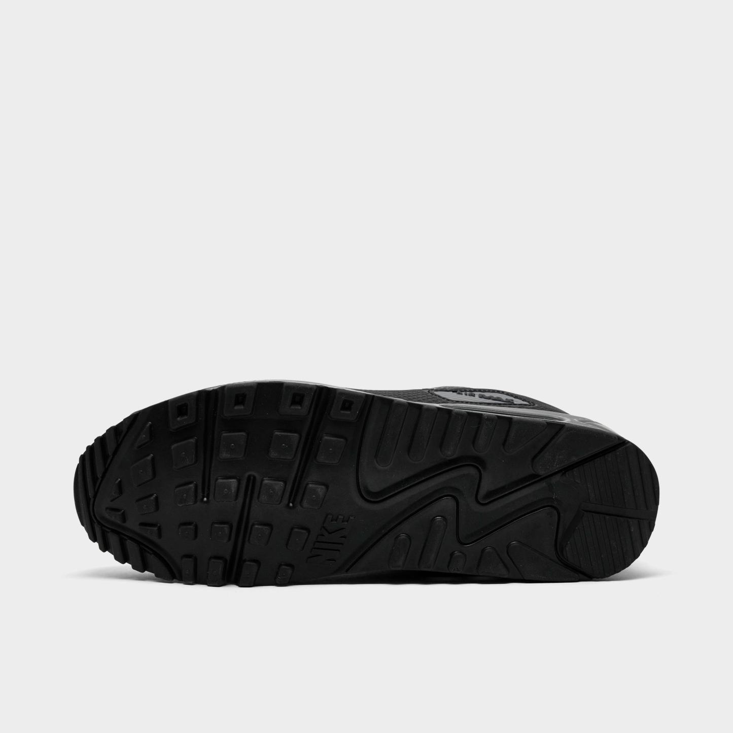 Men's Nithtke Air Max 90 Casual Shoes - Part 3 - Black/Black/Iron Grey/Cool Grey - Bottom view