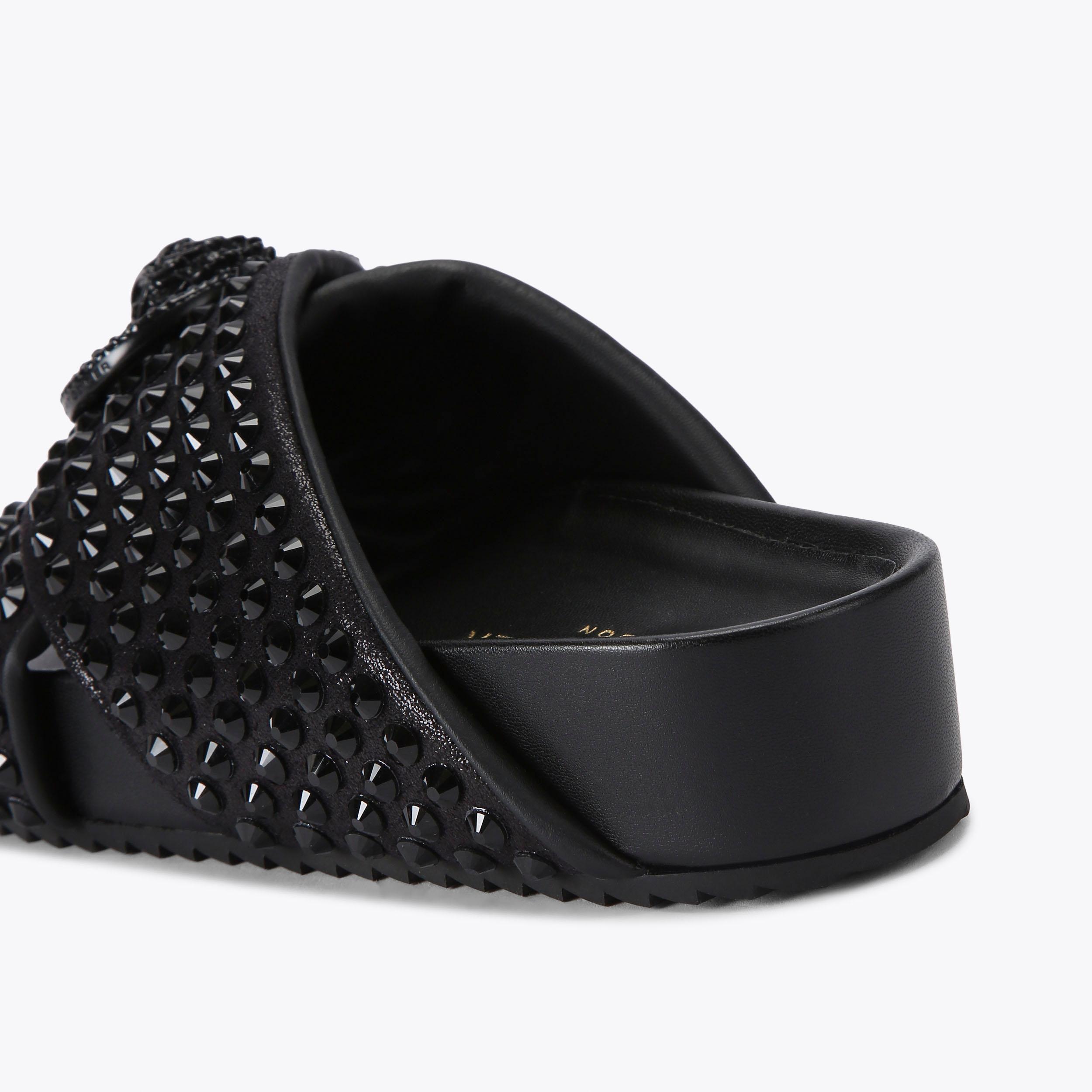Kurt Geiger London Chelsea Drench Cross Strap Sandal - Black - view 4