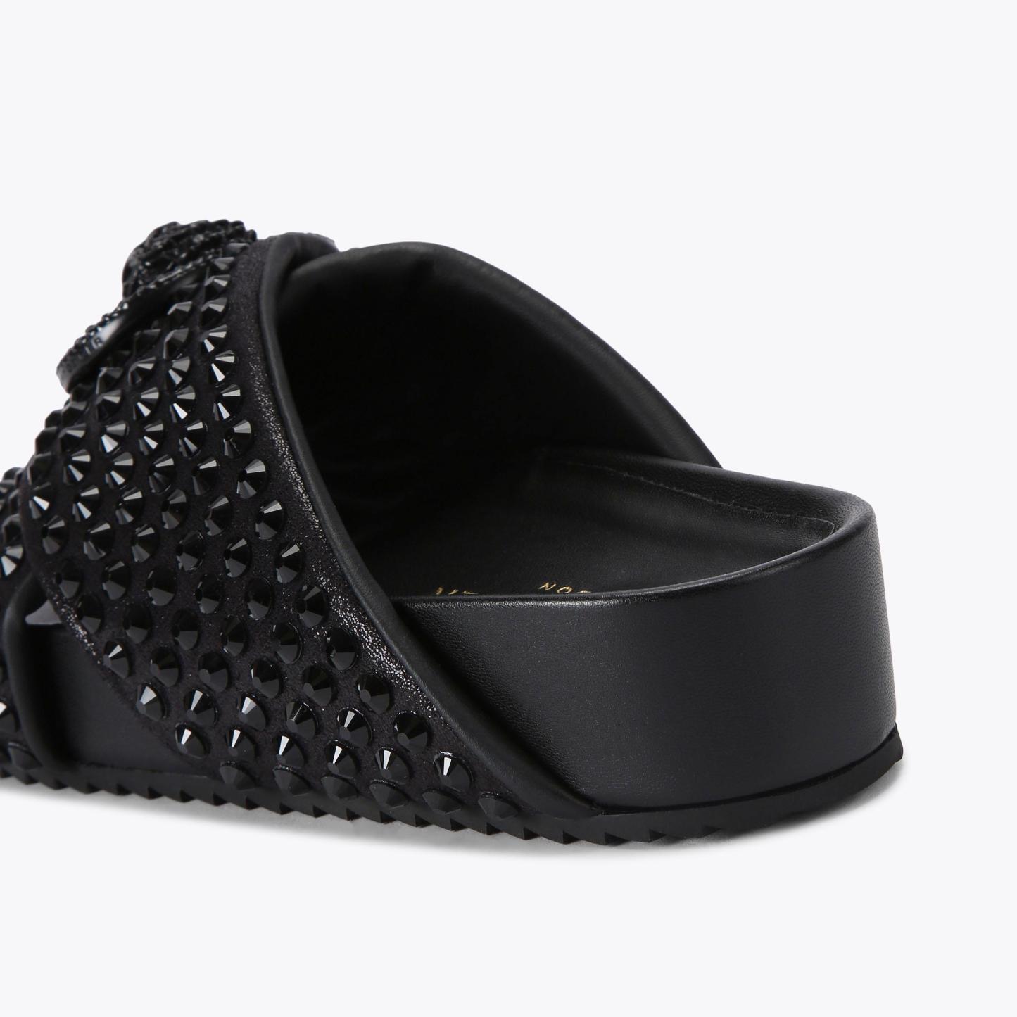 Kurt Geiger London Chelsea Drench Cross Strap Sandal - Black - view 4