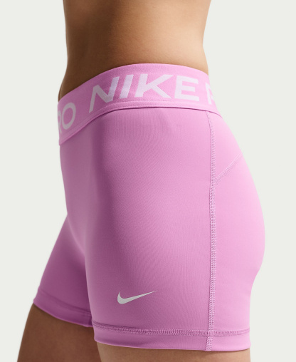 Nike Women's Mid-Rise Biker Shorts - Lt Magenta/white