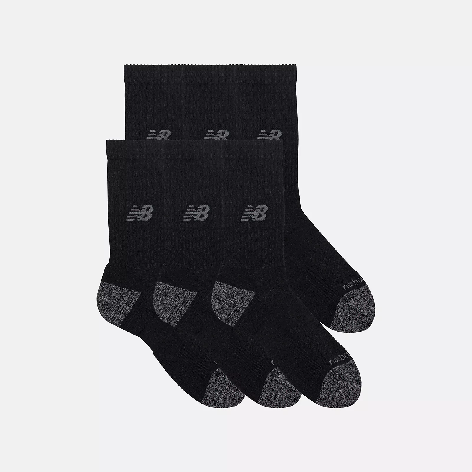 New Balance Active  Crew Socks 6 Pack, LAS65201BK
