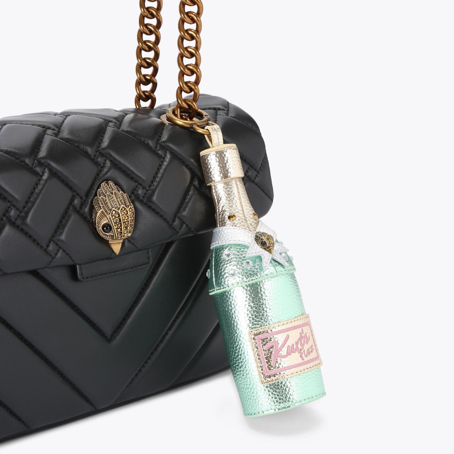 Kurt Geiger London Champagne Bottle Charm - Green - view 2