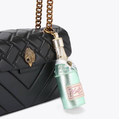 Kurt Geiger London Champagne Bottle Charm - Green - view 2