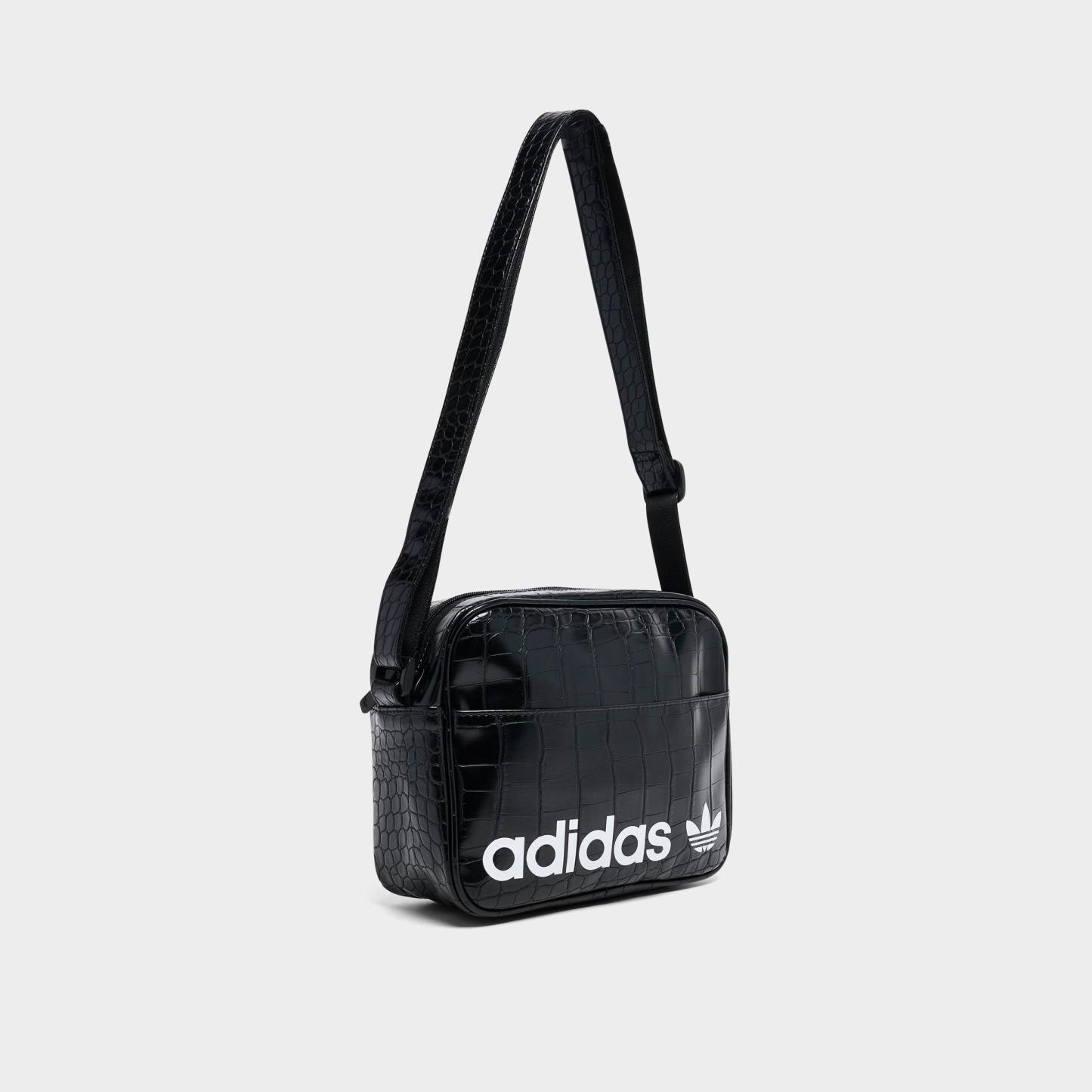 adidas Originals Airliner Crossbody Bag - Black Croc