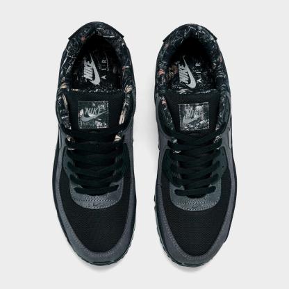 Men's Nike Air Max 90 Casual Shoes - Black/Reflective Silver/Anthracite (IQ0300-001)