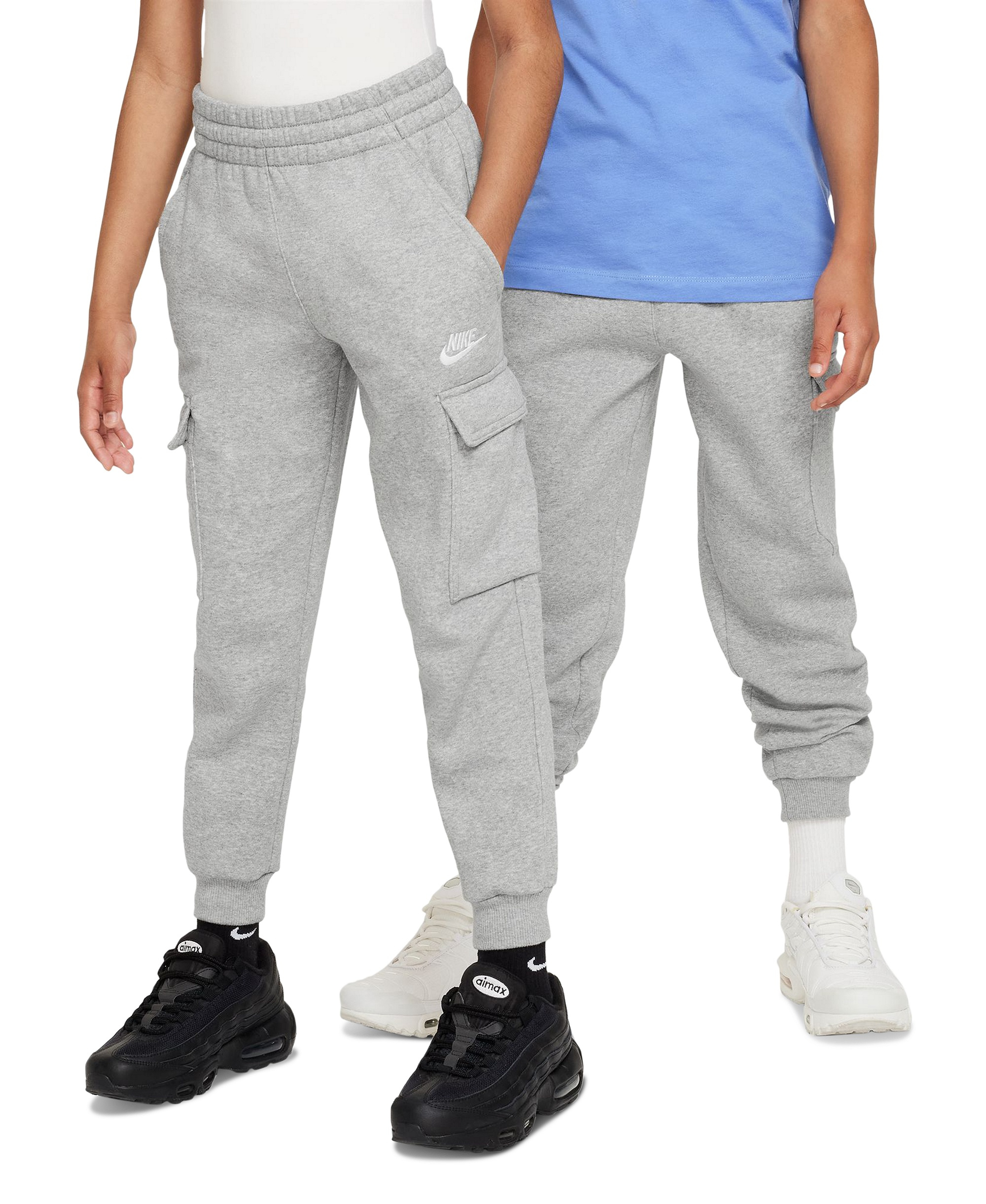 Nike Boys and Girls 8-10 Sportswear Club Fleece Cargo Pants - Dark Gray Heather
