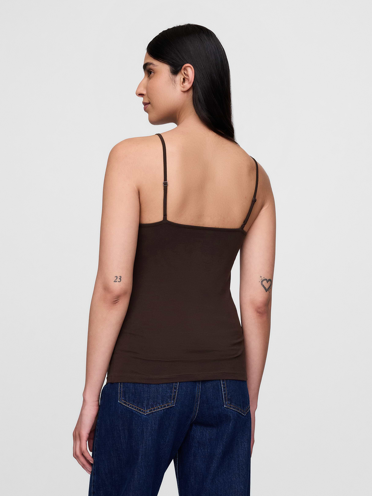CloseKnit Basic Cami - Brown noir